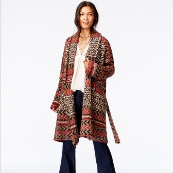 Free People Sweaters - Free People Iona Cardigan Sweater MISSING BELT Shaggy Southwest Oversized Small